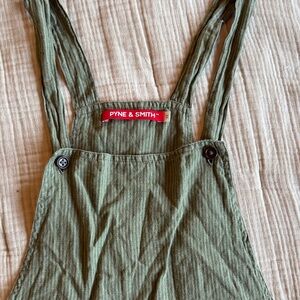 Pyne and smith linen Olive Green overalls